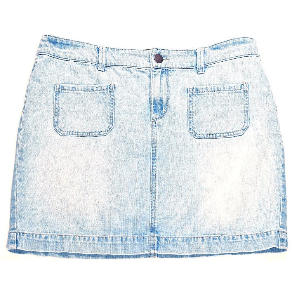 Light Wash Denim Mini Skirt